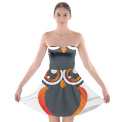 Owl Logo Strapless Bra Top Dress by Ket1n9