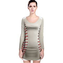 Baseball Long Sleeve Bodycon Dress by Ket1n9