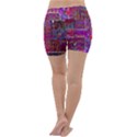 Technology Circuit Board Layout Pattern Lightweight Velour Yoga Shorts View4