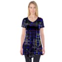 Technology Circuit Board Layout Short Sleeve Tunic  View1