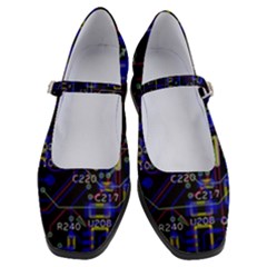 Technology Circuit Board Layout Women s Mary Jane Shoes by Ket1n9