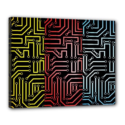 Circuit Board Seamless Patterns Set Canvas 20  X 16  (stretched) by Ket1n9