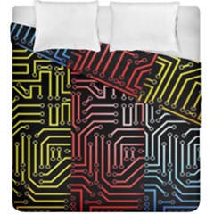 Circuit Board Seamless Patterns Set Duvet Cover Double Side (king Size) by Ket1n9