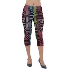 Circuit Board Seamless Patterns Set Lightweight Velour Capri Leggings  by Ket1n9