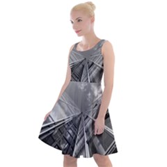 Architecture-skyscraper Knee Length Skater Dress by Ket1n9