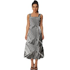 Architecture-skyscraper Square Neckline Tiered Midi Dress by Ket1n9
