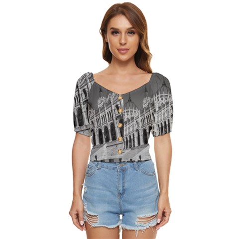 Architecture-parliament-landmark Button Up Blouse by Ket1n9