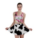 Animal-print-black-and-white-black Mini Skirt View1
