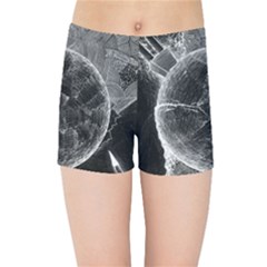 Space-universe-earth-rocket Kids  Sports Shorts by Ket1n9