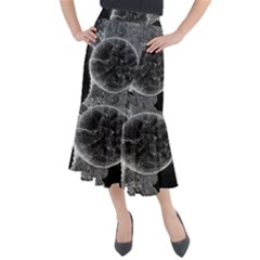 Space-universe-earth-rocket Midi Mermaid Skirt by Ket1n9