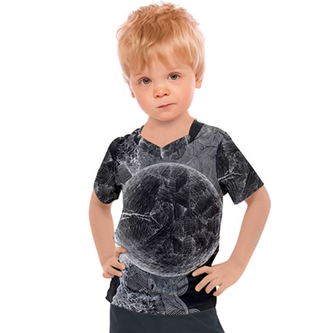 Space-universe-earth-rocket Kids  Sports T-shirt by Ket1n9