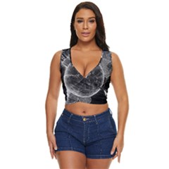 Space-universe-earth-rocket Women s Sleeveless Wrap Top by Ket1n9