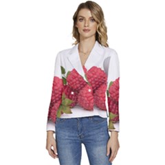 Fruit-healthy-vitamin-vegan Women s Long Sleeve Revers Collar Cropped Jacket by Ket1n9