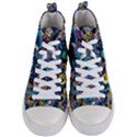 Cartoon-hand-drawn-doodles-on-the-subject-of-space-style-theme-seamless-pattern-vector-background Women s Mid-Top Canvas Sneakers View1