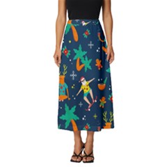 Colorful Funny Christmas Pattern Classic Midi Chiffon Skirt by Ket1n9