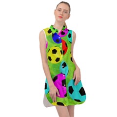 Balls Colors Sleeveless Shirt Dress by Ket1n9