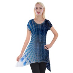 Data-computer-internet-online Short Sleeve Side Drop Tunic by Ket1n9