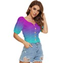 Background-pink-blue-gradient Button up blouse View3