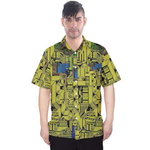 Technology Circuit Board Men s Hawaii Shirt by Ket1n9
