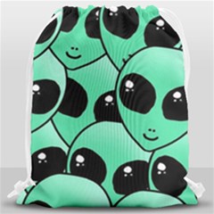 Art Alien Pattern Drawstring Bag (large) by Ket1n9