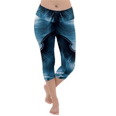 Rising Angel Fantasy Lightweight Velour Capri Yoga Leggings by Ket1n9