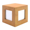 Yellow-mushroom-pattern Wood Photo Frame Cube View1