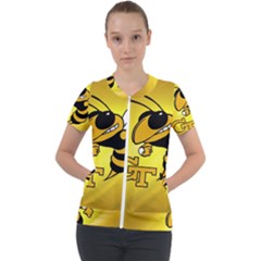 Georgia Institute Of Technology Ga Tech Short Sleeve Zip Up Jacket by Ket1n9
