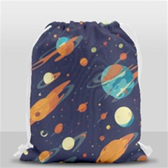 Space Galaxy Planet Universe Stars Night Fantasy Drawstring Bag (small) by Ket1n9