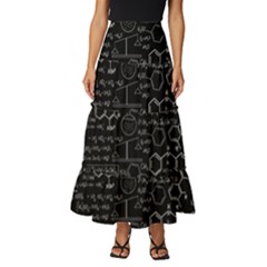 Medical Biology Detail Medicine Psychedelic Science Abstract Abstraction Chemistry Genetics Pattern Tiered Ruffle Maxi Skirt by Grandong