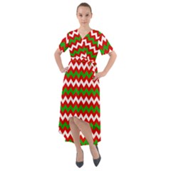Christmas-paper-scrapbooking-pattern- Front Wrap High Low Dress by Grandong