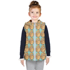 Owl Dreamcatcher Kids  Hooded Puffer Vest by Grandong