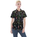 Illustration Universe Star Planet Women s Short Sleeve Pocket Shirt View1