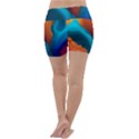 Colorful Fluid Art Abstract Modern Lightweight Velour Yoga Shorts View4