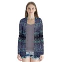 Background Pattern Mushrooms Drape Collar Cardigan View1