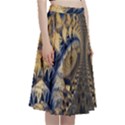 Fractal Spiral Infinite Psychedelic A-Line Full Circle Midi Skirt With Pocket View3