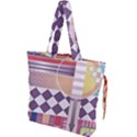 Abstract Shapes Colors Gradient Drawstring Tote Bag View1