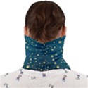 Star Golden Pattern Christmas Design White Gold Face Covering Bandana (Adult) View2