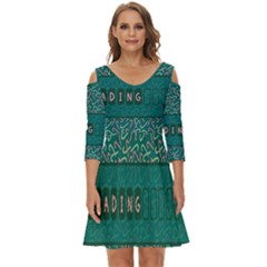 Advent Christmas Time Pre Christmas Time Shoulder Cut Out Zip Up Dress by Vaneshop