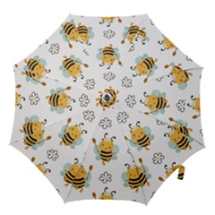 Art Bee Pattern Design Wallpaper Background Hook Handle Umbrellas (small) by Vaneshop