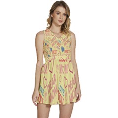 Love Mom Happy Mothers Day I Love Mom Graphic Pattern Sleeveless High Waist Mini Dress by Vaneshop