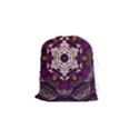 Rosette Kaleidoscope Mosaic Abstract Background Art Drawstring Pouch (Small) View1