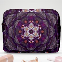 Rosette Kaleidoscope Mosaic Abstract Background Art Make Up Pouch (large) by Vaneshop