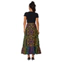 Circuit Hexagonal Geometric Pattern Background Pattern Tiered Ruffle Maxi Skirt View4