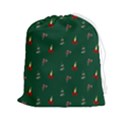 Christmas Green Pattern Background Drawstring Pouch (2XL) View1