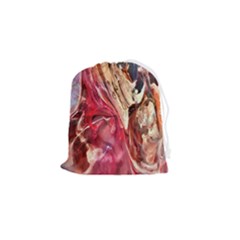 Marbling Blend  Drawstring Pouch (small) by kaleidomarblingart