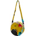 Abstract Colorful Pattern Shape Design Background Crossbody Circle Bag View1