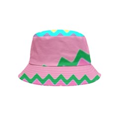 Easter Chevron Pattern Stripes Inside Out Bucket Hat (kids) by Amaryn4rt