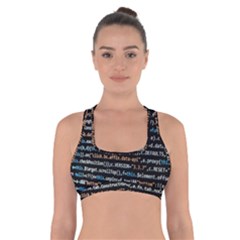 Close Up Code Coding Computer Cross Back Sports Bra by Amaryn4rt