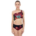 Flower Pattern-design-abstract-background Spliced Up Two Piece Swimsuit View1
