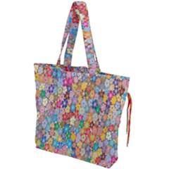 Sakura-cherry-blossom-floral Drawstring Tote Bag by Amaryn4rt
